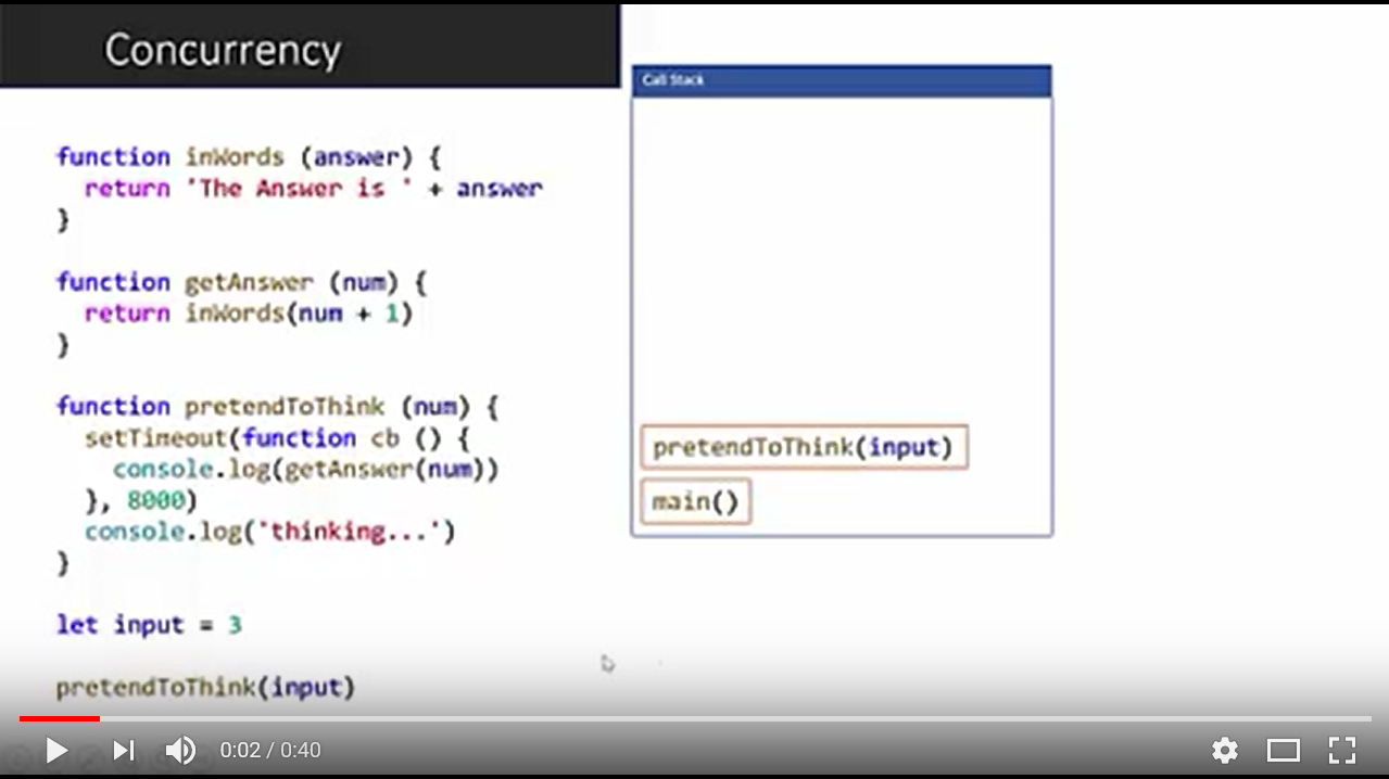 JavaScript Concurrency Video